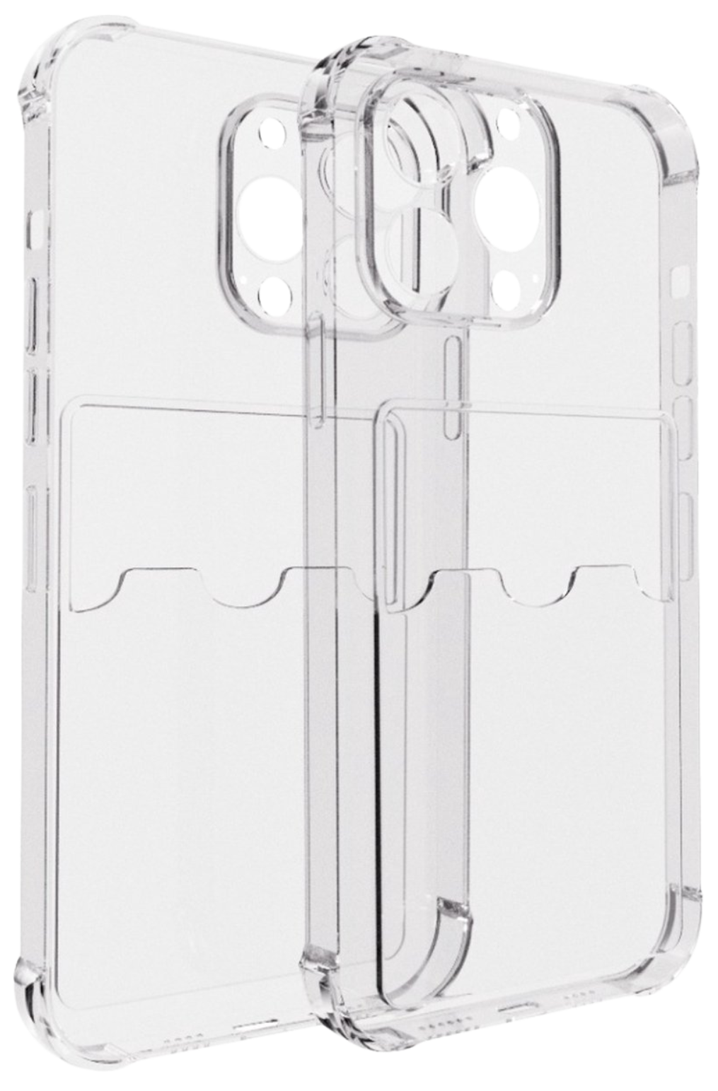 Transparant Hoesje voor iPhone 16 Pro Max met Kaartvak &ndash; Praktisch &amp; Beschermend, Slank &amp; Handig | Telefoonstar