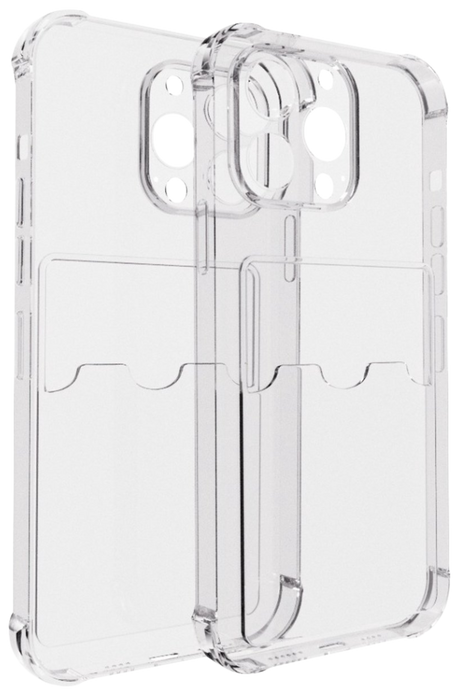 Transparant Hoesje voor iPhone 16 Pro Max met Kaartvak &ndash; Praktisch &amp; Beschermend, Slank &amp; Handig | Telefoonstar