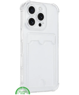 Hoesje voor iPhone 13 Pro Transparant met Kaartvak, Shockproof, Sterk &amp; Silicone