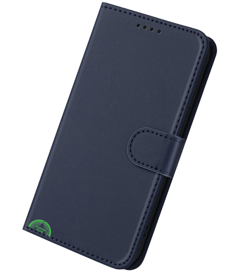 Hoesje voor Xiaomi Redmi A7 Pro Bookcase Blauw Leren Look Beschermhoes