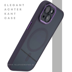 iPhone 15 Hoesje &ndash; Paars met Transparante Back &amp; MagSafe | Elegant &amp; Effici&euml;nt