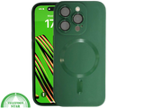 iPhone 15 Pro Groen Hoesje met Ringhouder &ndash; MagSafe &amp; Kickstand | Telefoonstar.nl