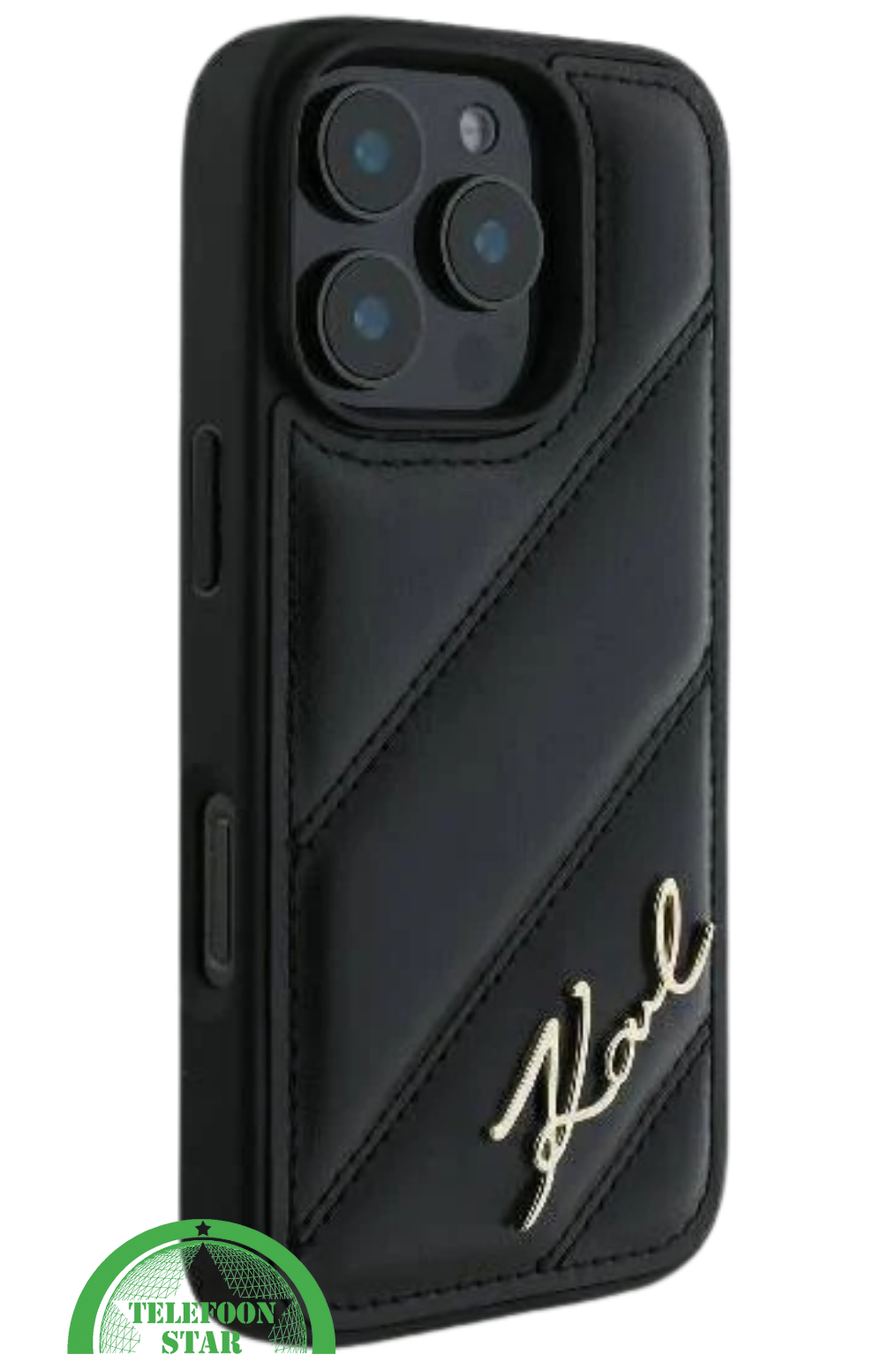 iPhone 16 Pro Luxe Leren Hoesje &ndash; Zwart | Elegant, Stevig en Stijlvol Design