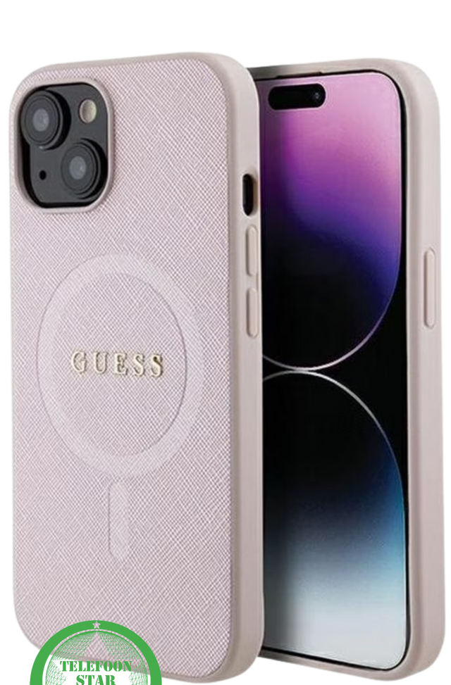 Hoesje voor iPhone 14 &ndash; RozeLuxe Design met Goudkleurig Logo