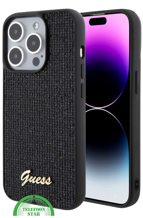 iPhone 15 Pro Design Hoesje – Modern Zwart met Structuur