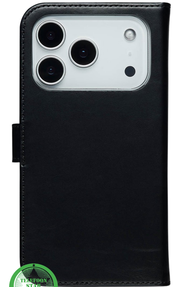 Zwarte bookcase Hoesje voor iPhone 17 Pro &ndash; Veilig &amp; Praktisch en Kaartvakken | Telefoonstar