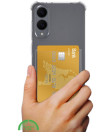 Transparant Hoesje voor Samsung S25 Edge met Kaarthouder, Praktisch, Slank & Schokbestendig