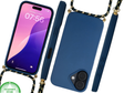 iPhone 16 Hoesje met Koord Donkerblauw &ndash; Stijlvol &amp; Duurzaam