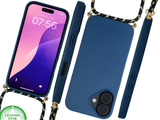 iPhone 16 Hoesje met Koord Donkerblauw &ndash; Stijlvol &amp; Duurzaam