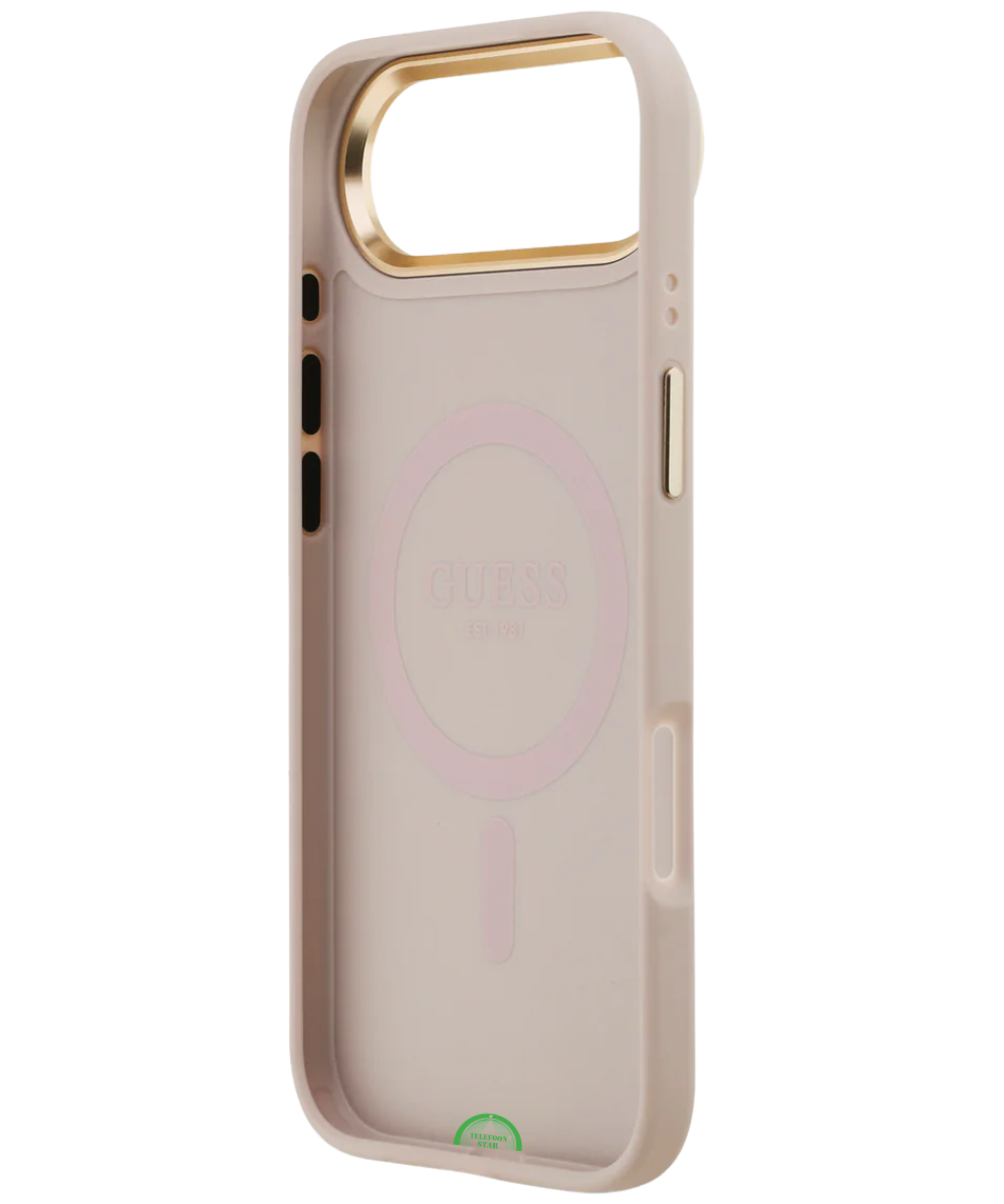Hoesje voor iPhone 17 Air Beige met Koord en Camera Bescherming