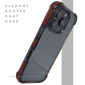 iPhone 16 Pro Rood Hoesje Met Transparante Achterkant Stevige Randbescherming