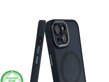 iPhone 15 Plus MagSafe Hoesje Zwart Transparant &ndash; Slank, Stijlvol en MagSafe-ready