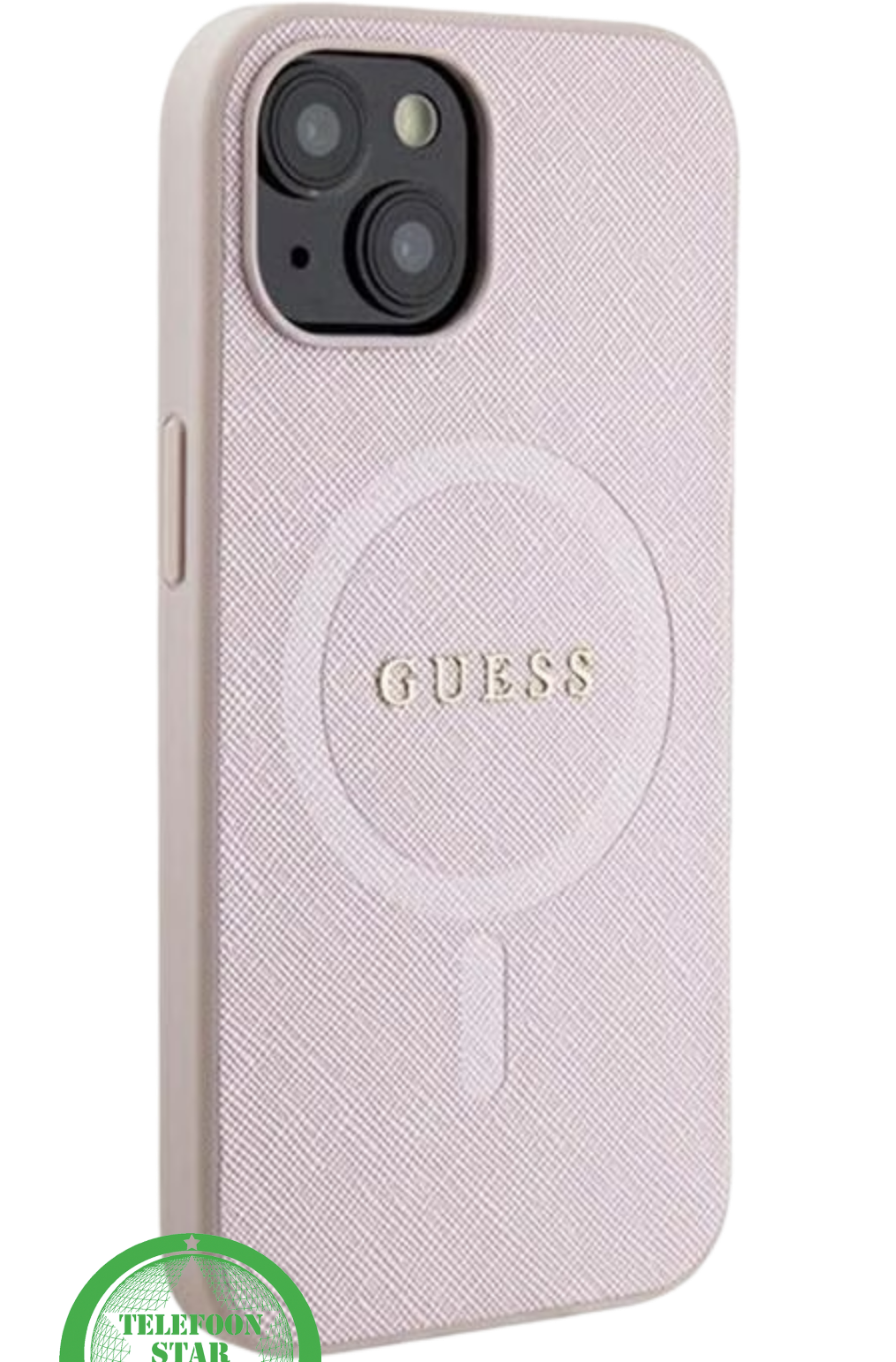 Hoesje voor iPhone 14 &ndash; RozeLuxe Design met Goudkleurig Logo
