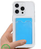 Hoesje voor iPhone 14 Pro Transparant met Kaartvak, Shockproof, Sterk &amp; Silicone