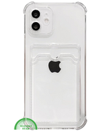 Hoesje voor iPhone 12 Mini – Transparant met Kaarthouder,Handig, Slank & Shockproof