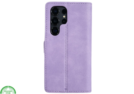 Hoesje voor Samsung S26 Ultra paars Boek Leer Stijlvolle en Beschermende Wallet lather