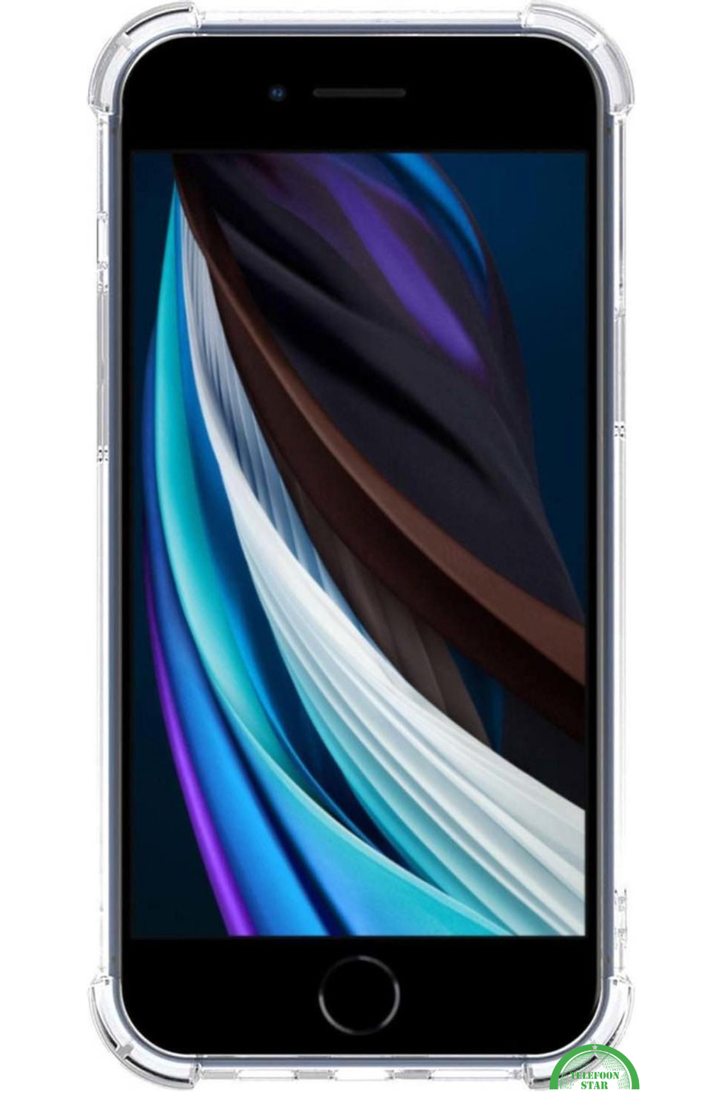 Bumper Hoesje iPhone SE 2022 met Kaartvak &ndash; Helder, Sterk &amp; Functioneel