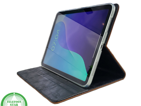 iPad 10 de Gen 2022 Hoes Luxe Bruine Bookcase 10.9 inch Schokbestendig