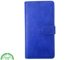 iPhone 16 Pro Bookcase Hoesje Blauw &ndash; Leren Look met Magnetische Sluiting
