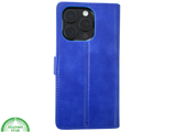 iPhone 16 Pro Max Bookcase Hoesje Blauw &ndash; Leren Look met Magnetische Sluiting
