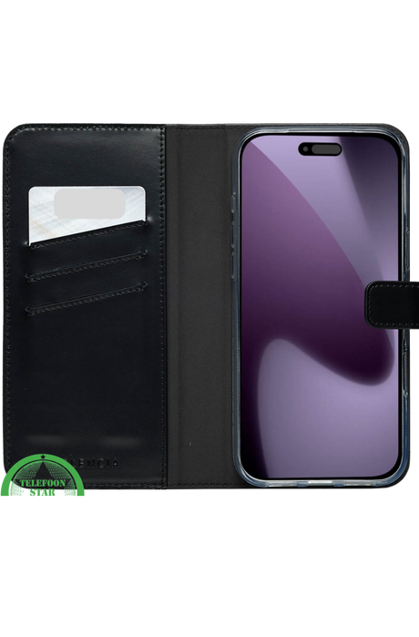 Zwarte bookcase Hoesje voor iPhone 17 Pro &ndash; Veilig &amp; Praktisch en Kaartvakken | Telefoonstar