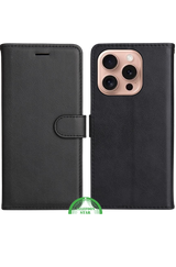 Bookcase Hoesje voor iPhone 16 Pro Max - Zwart Magnetische sluiting voor veilige bescherming | Telefoonstar