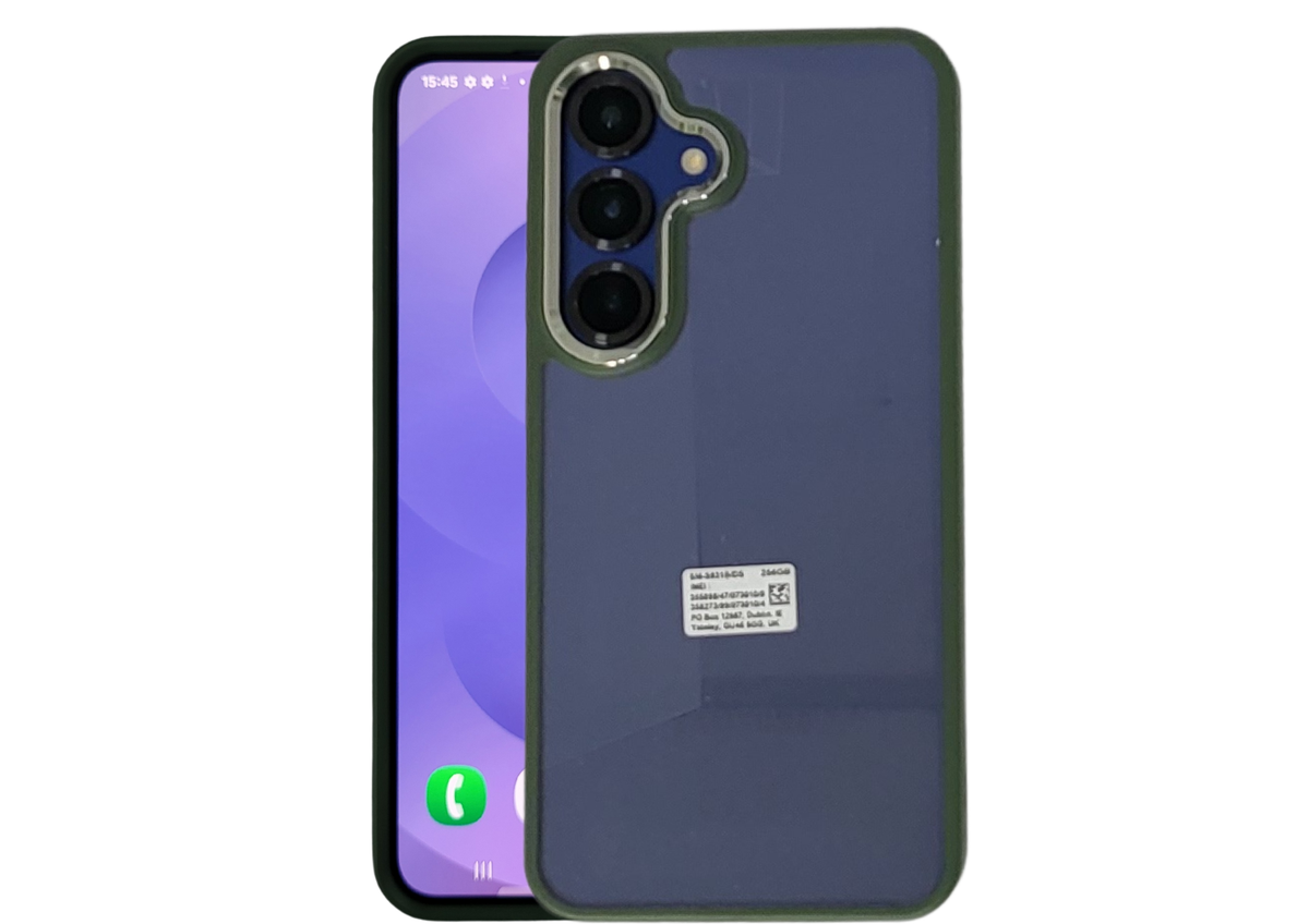 Hoesje voor Samsung Galaxy S26 Transparant met Groene Randen