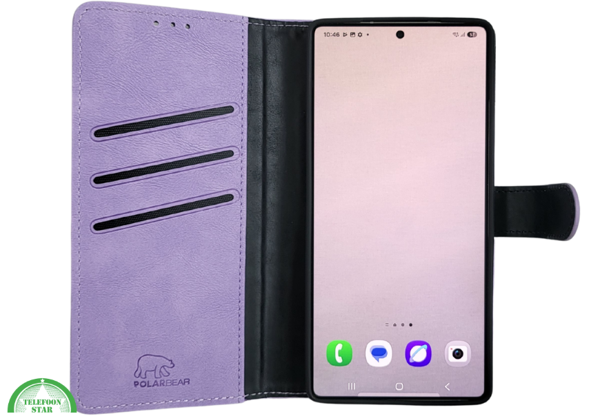 Hoesje voor Samsung S26 Ultra paars Boek Leer Stijlvolle en Beschermende Wallet lather