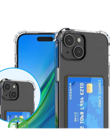Hoesje voor iPhone 13 mini met Pasjeshouder Transparant
