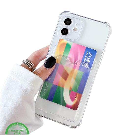 Transparant Hoesje voor iPhone 11 met Kaarthouder Handig, Slank &amp; Shockproof
