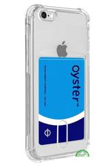 Bumper Hoesje iPhone SE met Kaartvak &ndash; Helder, Sterk &amp; Functioneel