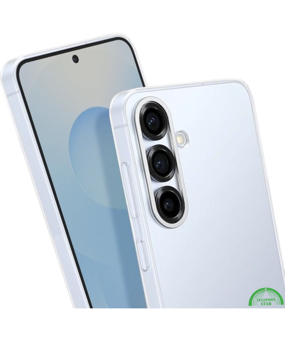 Hoesje voor Samsung S24 FE Transparant TPU met Silicone, Slank, Flexibel & Krasbestendig