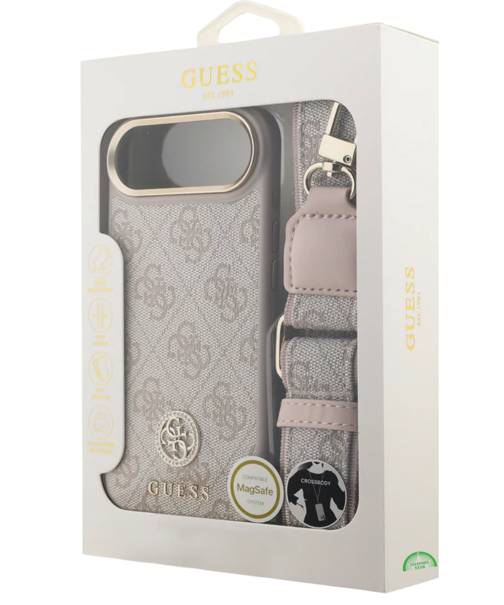 Hoesje voor iPhone 17 Air Beige met Koord en Camera Bescherming