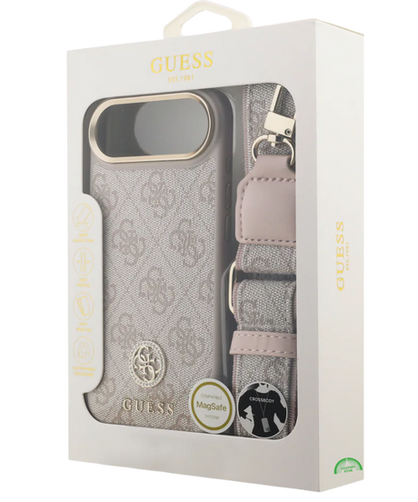 Hoesje voor iPhone 17 Air Beige met Koord en Camera Bescherming