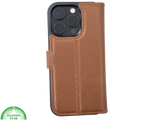 iPhone 16 Pro Max Insteekhoesje Bruin &ndash; Leren Look &amp; Stijlvolle Bescherming