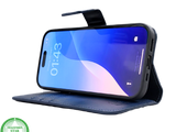 iPhone 16 Pro Insteekhoesje Lichtbruin &ndash; Stijlvolle Leren Look met Open Bovenkant