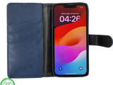 Hoesje voor iphone 17e Boek Case Leer Wallet Case Donkerblauwe