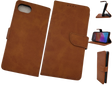 Hoesje voor iPhone 17e Licht bruin Leerlook Wallet Case