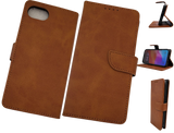 Hoesje voor iPhone 17e Licht bruin Leerlook Wallet Case