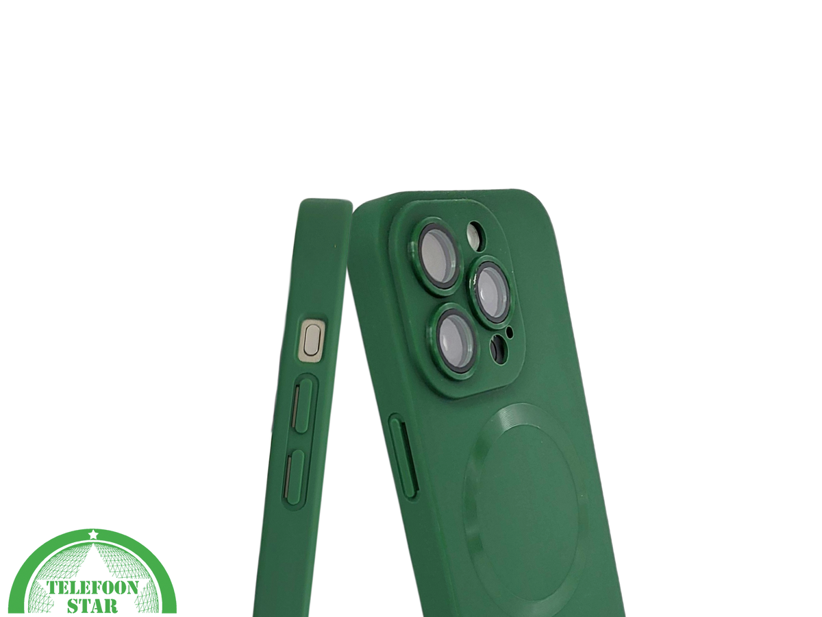 iPhone 15 Pro Groen Hoesje met Ringhouder &ndash; MagSafe &amp; Kickstand | Telefoonstar.nl