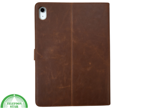 iPad 11e Gen 2025 Hoes Luxe Bruine Bookcase 11 inch Schokbestendig