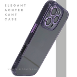 iPhone 16 Pro Paars Hoesje Transparante Achterkant Elegante Bescherming