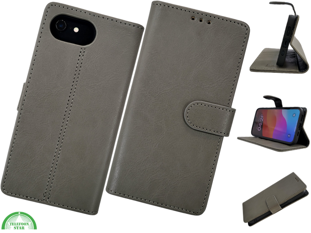 Boek case Grijs cover iPhone 16E 2025
