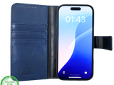 iPhone 16 Pro Insteekhoesje Lichtbruin &ndash; Stijlvolle Leren Look met Open Bovenkant
