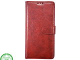 iPhone 16 Pro Max Bookcase Hoesje Rood &ndash; Vintage Leren Look met Magnetische Sluiting