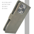 iPhone 15 Pro Hoesje Grijs &ndash; Elegant Bookcase met Pasjeshouder | Telefoonstar