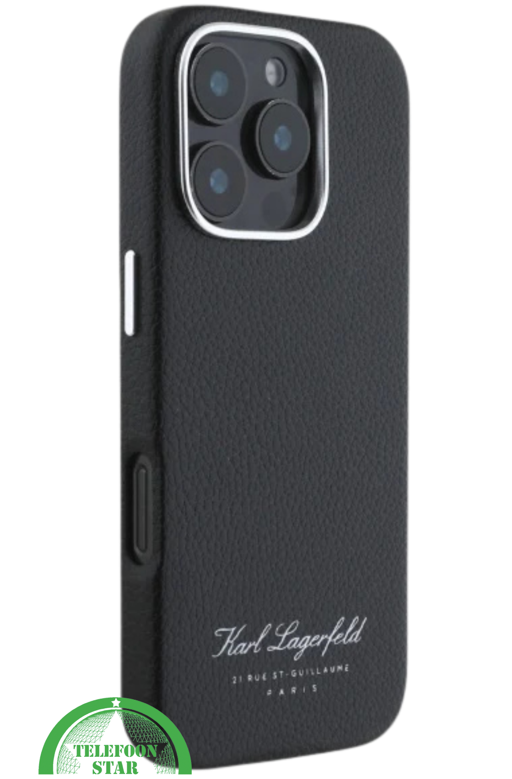 iPhone 16 Pro Leren Hoesje &ndash; Zwart | Luxe Bescherming met Tijdloos Design