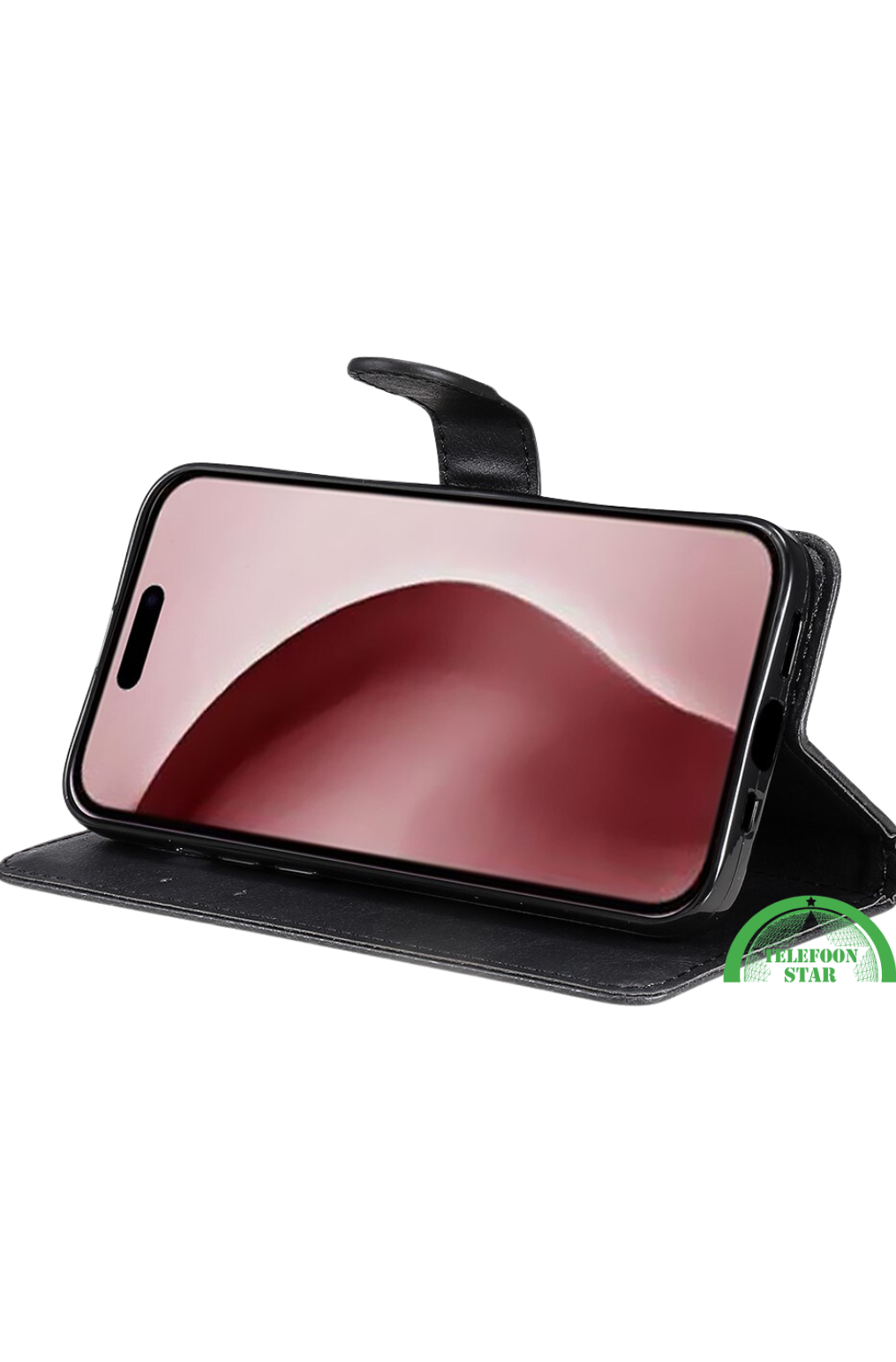 Bookcase Hoesje voor iPhone 16 Pro Max - Zwart Magnetische sluiting voor veilige bescherming | Telefoonstar