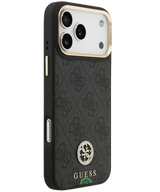 Hoesje voor iPhone 17 Pro Zwart Guess afneembare schouder- en polsband
