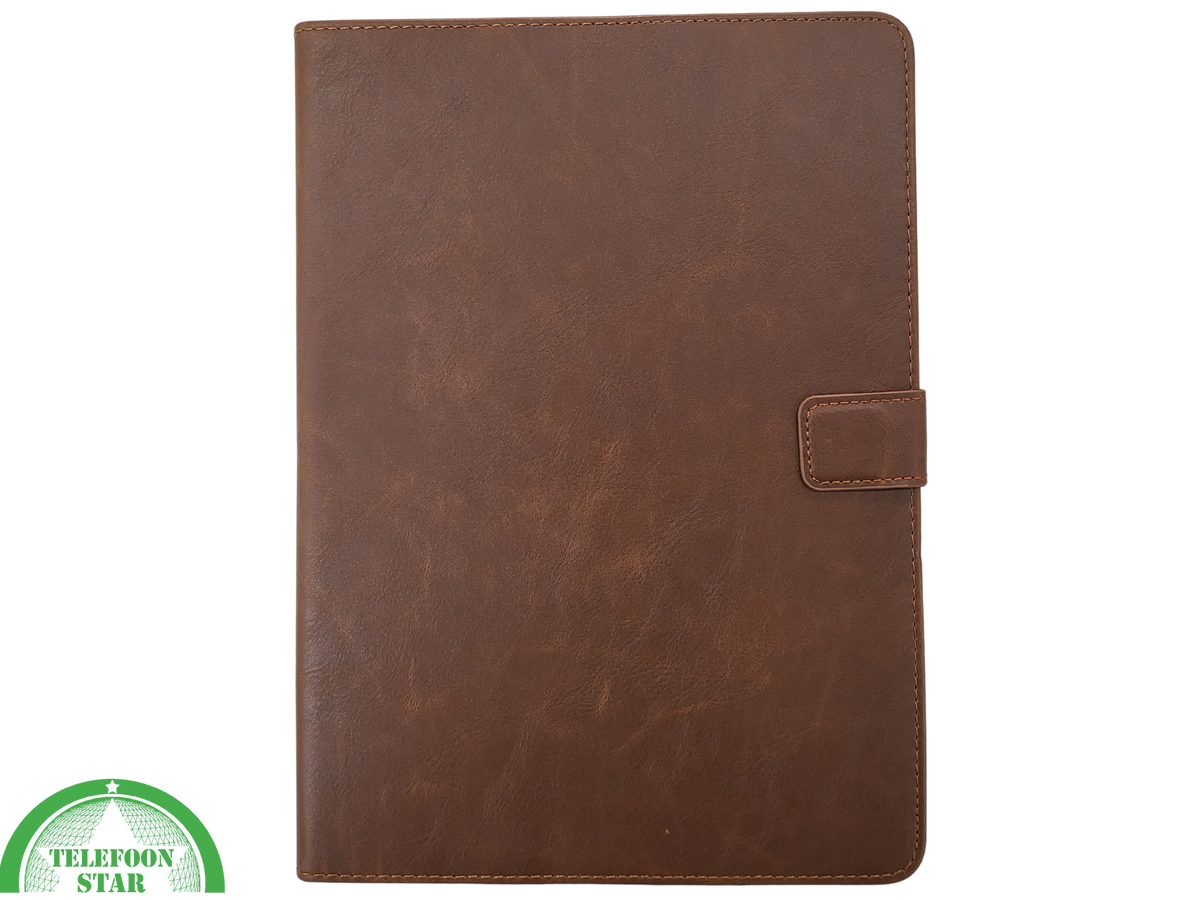 iPad 10 de Gen 2022 Hoes Luxe Bruine Bookcase 10.9 inch Schokbestendig